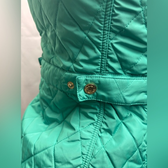 Lilly Pulitzer Getaway Quilted Vest in Jade green color gold-toned buttons XXS - Picture 11 of 14